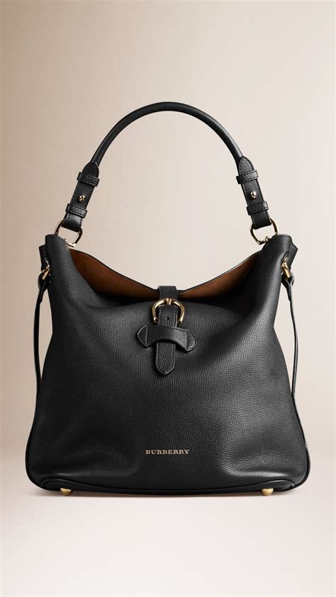 burberry black leather hobo|Burberry bags sale outlet.